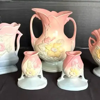 Hull Pottery Magnolia Vases & Candle Holders