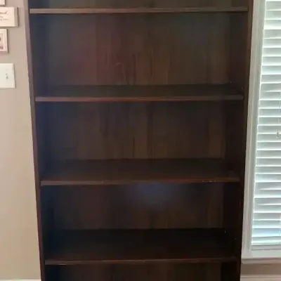 Dark Wood-Look Bookshelf
