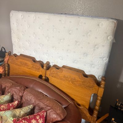 (2) Pulaski Tiger Oak King Headboards