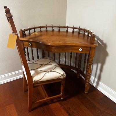 Sale Photo Thumbnail #80: Vintage Curved desk and chair