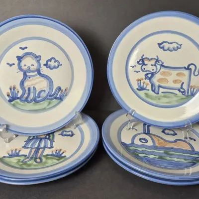 Mary Hadley Pottery - 6 Dinner Plates 11”