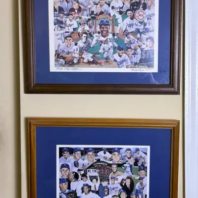Stan Kotzen Signed AP/50 Brooklyn Dodgers Prints – “Brooklyn Memories” & “Brooklyn 1947”