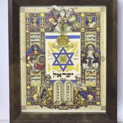 Arthur Szyk Israel Wall Music Box With Thorens Movement 