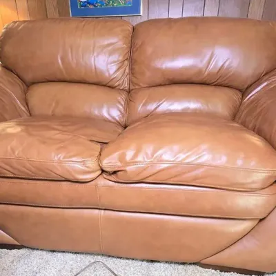 Superb Creations Leather Loveseat - 72x40x36"