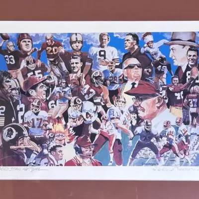Washington Redskins “Redskins Memories” Stan Kotzen Signed Print - AP/50 