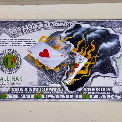 Michael Godard “All In, Big Slick” Signed Limited Edition Giclee on Canvas 702/750