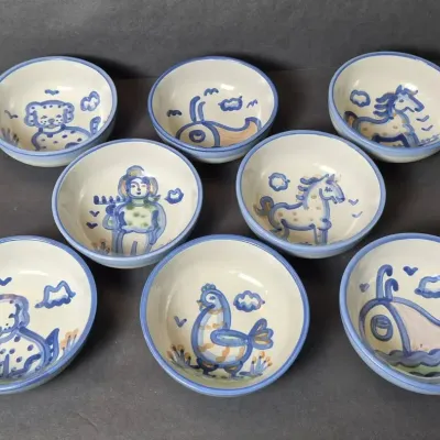 Mary Hadley Pottery - Bowls 5.5” Diameter (8) Lot 1 Of 2 