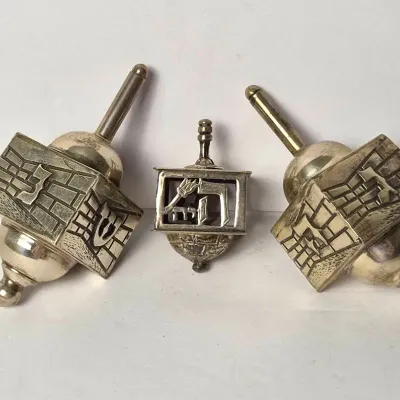 Sterling Silver Dreidels (3) - Lot 3 Of 3