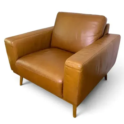 Mid Century Style Leather Chair - Jason Furniture