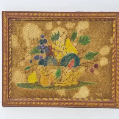 Karen Steely Artisan Miniature Theorem Painting on Velvet - Lot 3