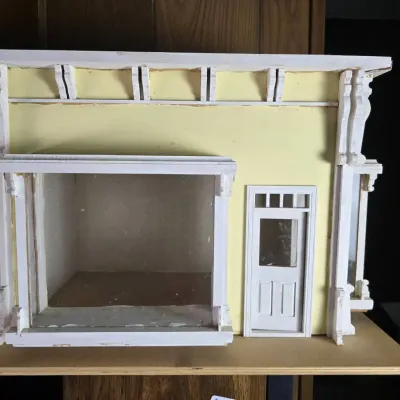 Storefront Dollhouse Minature Display Case - Side Door Model