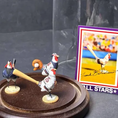 Cockadoodle Dandies Miniatures & Baseball Card