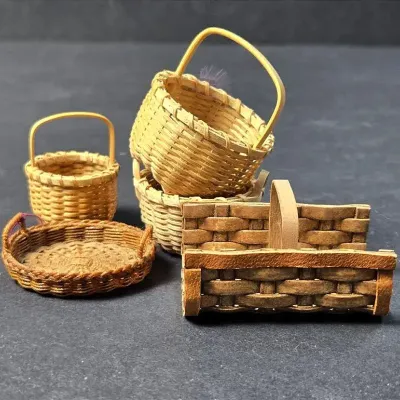 Joan Rankin Artisan Basket & More Basket Dollhouse Miniatures 