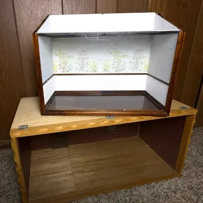  Dollhouse Miniature Lighted Display Case & Unlit Room Display Case