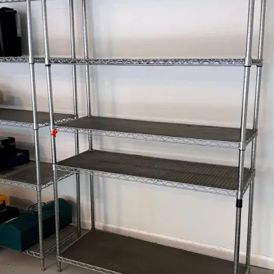 Pair (2) NSF Stainless Steel Commercial Shelving Units