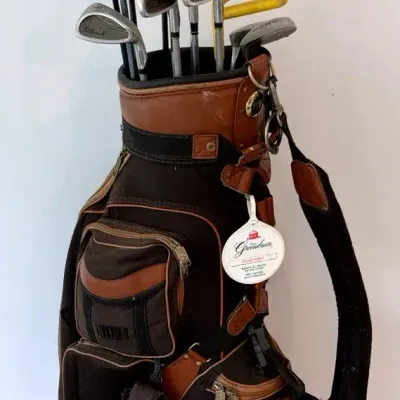 Knight Golf Bag W/ Assorted Clubs By King Cobra, TaylorMade Rescue, Alien ++