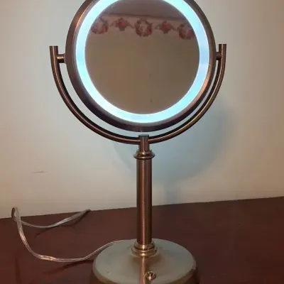 Intertek Lighted Two Sided Magnifying Mirror