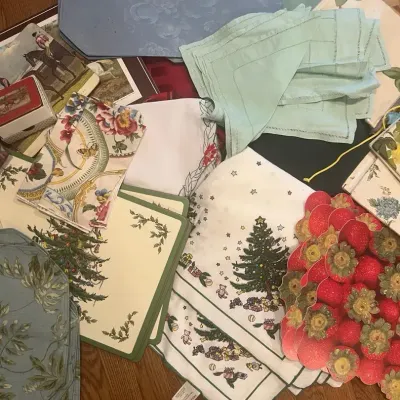 Christmas, Floral and Hunt-Themed Table Linens