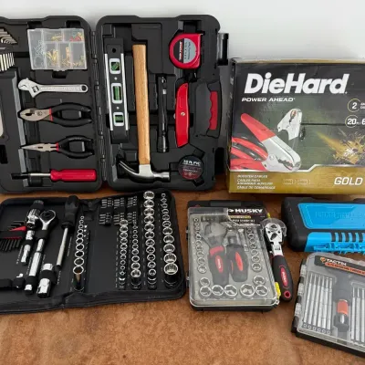 Car Repair & Maintenance W/ Diehard Cables, Sockets, Ratcheting Drivers, Trans-Am Tools
