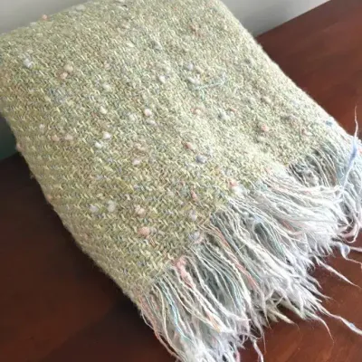Vintage “Weavers Mill” Wool Throw Blanket, Ireland 