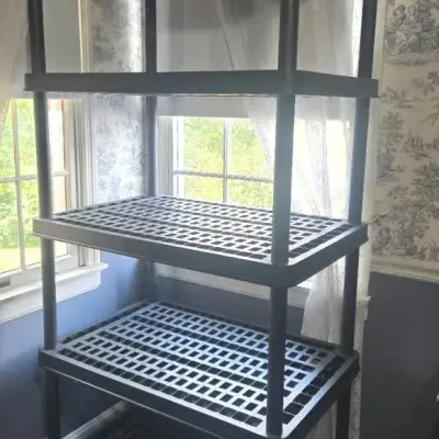 5-Tier Black Plastic Storage Shelving Unit