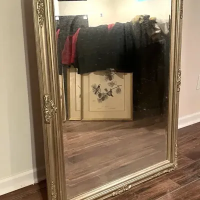 Baroque Style Gilded Frame Beveled Wall/Floor Mirror