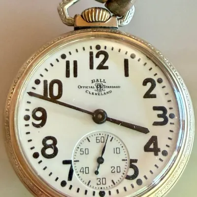 
Ball Standard Cleveland 10K Gold Filled Pocket Watch 999B