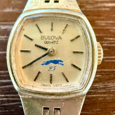 Bulova Ladies 25 Year Safe Driver Greyhound Bus Watch (as Is)