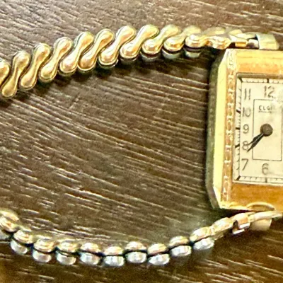 
Antique Elgin Wrist Watch 10k Gold Filled Bezel (as Is)