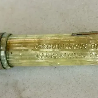 
Vintage Celluloid Souvenir Of Sacramento Fountain Pen