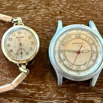 (3) Vintage Watches For Repair Or Parts Benrus - Crawford - Hydepark