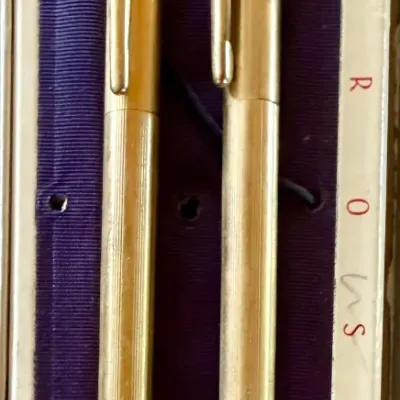 
Pair Of Vintage Gold Filled Cross Mechanical Pencil & Pen In Original Box (no Lid)