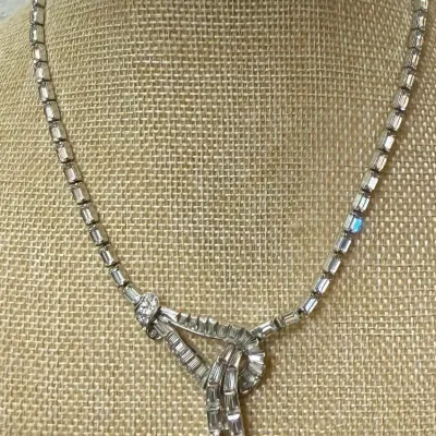 
Vintage 50's Mazer Bros Rhinestone Necklace