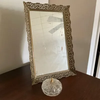 Desktop Mirror And Trinket Dish