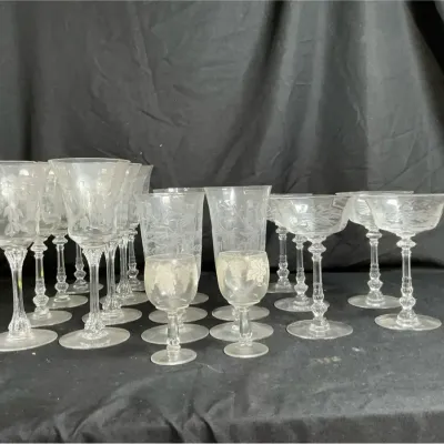 Vintage Clear Glass Sternware Set