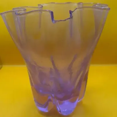 Mid-century Pinched Amethyst Vase