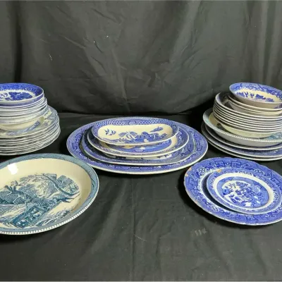 Churchill Blue Willow Vintage Ceramic Dinnerware