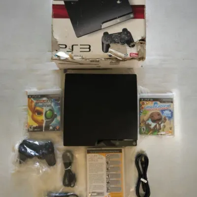 Sony PlayStation 3 Slim Console with Sealed Games