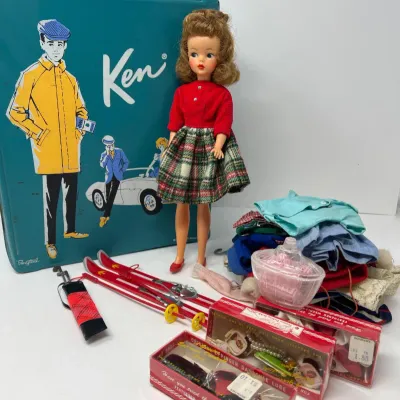 Mattel Ken Doll Case with Ideal Tammy Doll Set