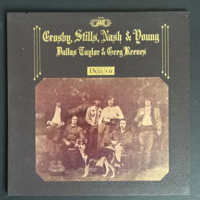 CSNY Déjà Vu Brown Textured Gatefold LP