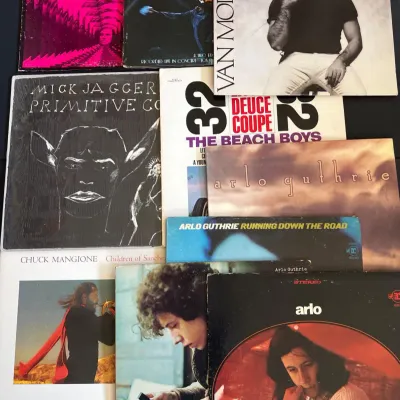 10 Vintage Folk, Rock & Jazz Vinyl LPs - Guthrie, Morrison, Jagger
