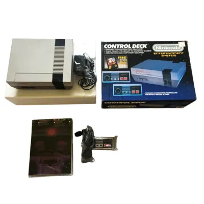 Original Nintendo NES Control Deck with Box & Manuals