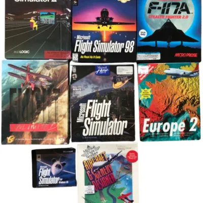 Lot of 8 Vintage Flight Simulator PC Game Boxes - Unused