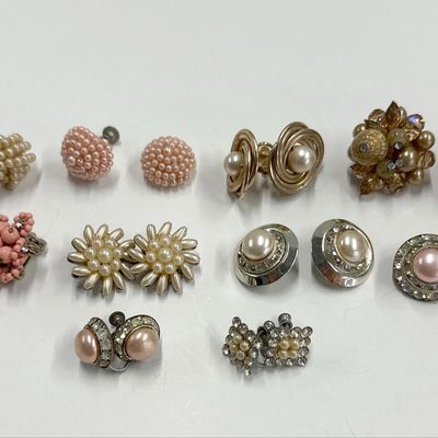 Ten Vintage Earrings, Vendome