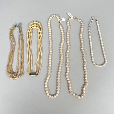 Collection of Five Pearl Necklaces