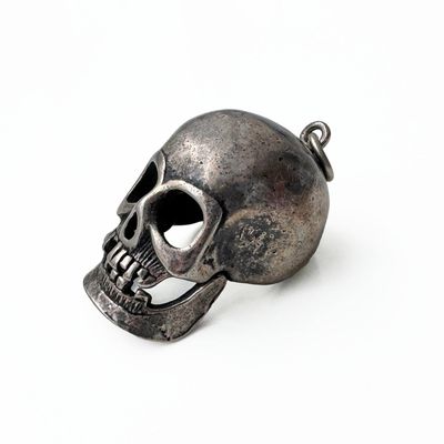 Sterling Silver Articulated Skull Pendant