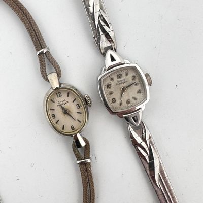 Two Vintage Ladies' Wristwatches: Girard-Perregaux