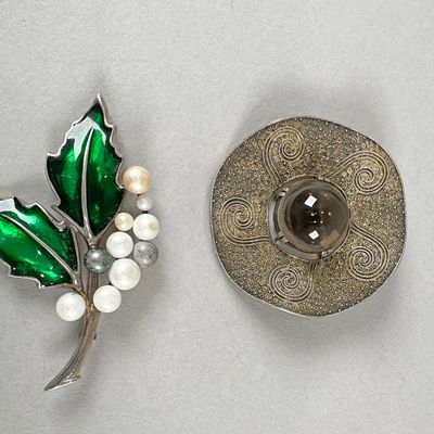 Two Sterling Silver Brooches