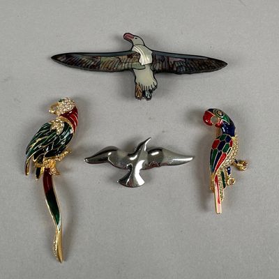 Four Bird Pins/Brooches