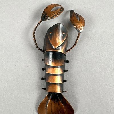 Frank Rebajes Copper Lobster Pin